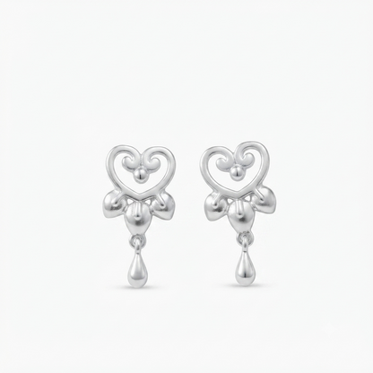 DIVYORO GRACEFUL HEART STUDS EARRING