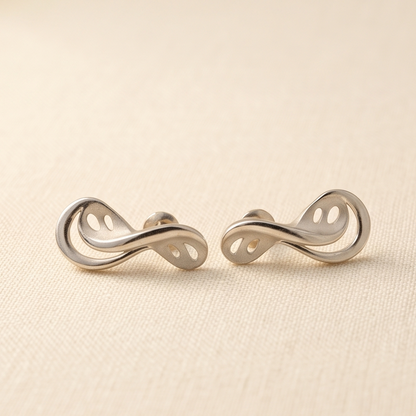 DIVYORO MODERN LOOP STUDS EARRING
