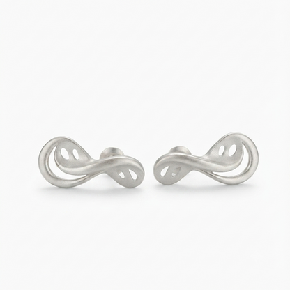 DIVYORO MODERN LOOP STUDS EARRING
