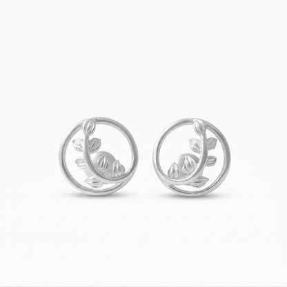 DIVYORO NATURE IN FRAME STUDS EARRING