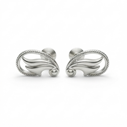 DIVYORO FEATHERED CURVE STUDS EARRING