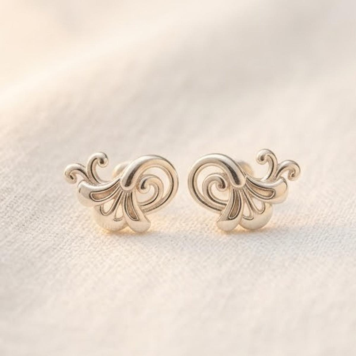 DIVYORO CELESTIAL SILVER PEAKS EARRING