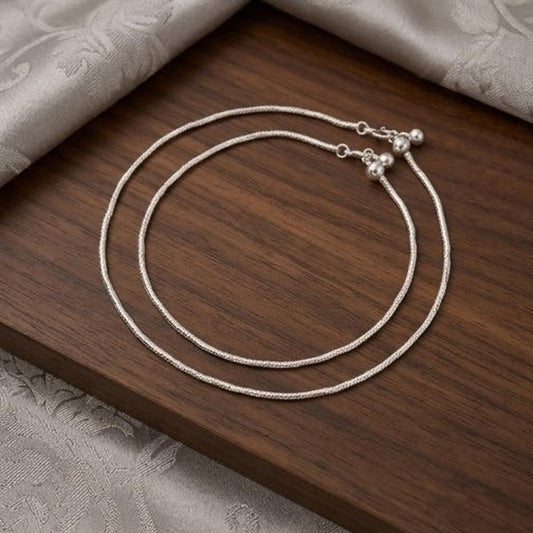 Divyoro TWISTED WIRE-SNAKE SILVER PAYAL