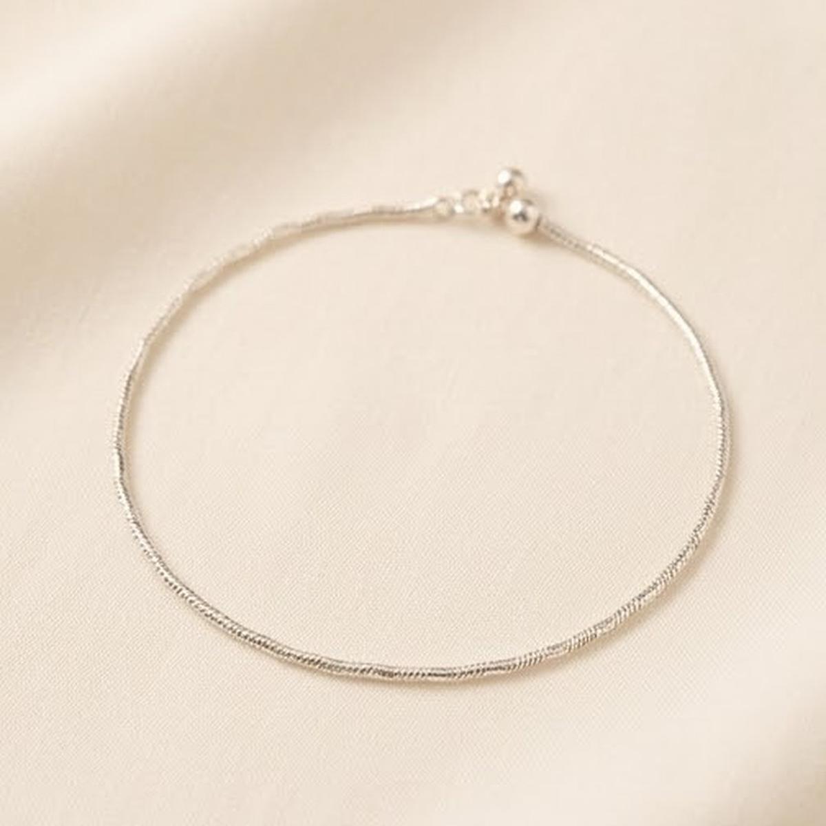 Divyoro TWISTED WIRE-SNAKE SILVER PAYAL