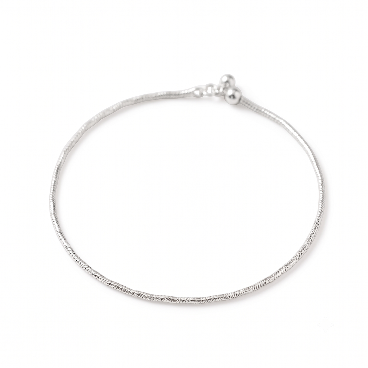 Divyoro TWISTED WIRE-SNAKE SILVER PAYAL