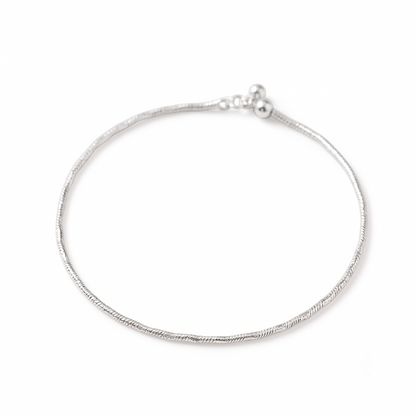 Divyoro TWISTED WIRE-SNAKE SILVER PAYAL