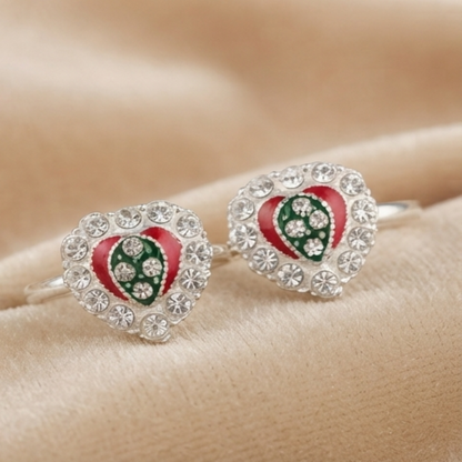 DIVYORO CLASSIC HEART TOE RING SET