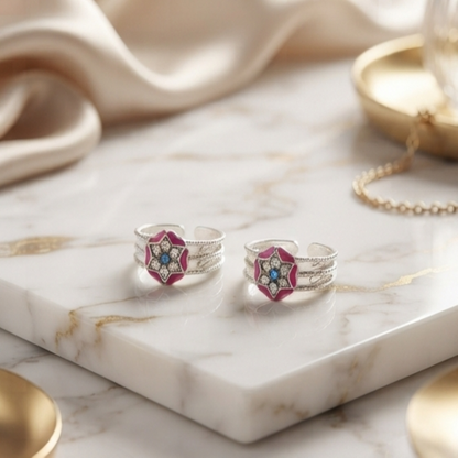 DIVYORO BLOSSOM CLUSTER TOE RING