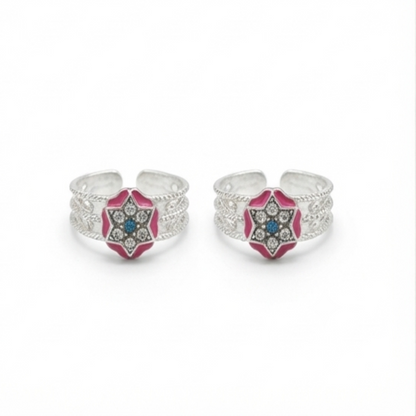 DIVYORO BLOSSOM CLUSTER TOE RING