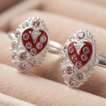 DIVYORO RED HEART-ENAMEL TOE RING