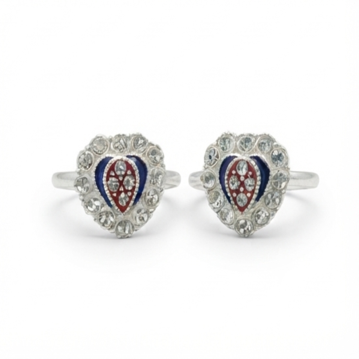 DIVYORO SILVER HEART BLOSSOM TOE RING