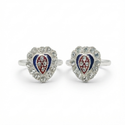 DIVYORO SILVER HEART BLOSSOM TOE RING