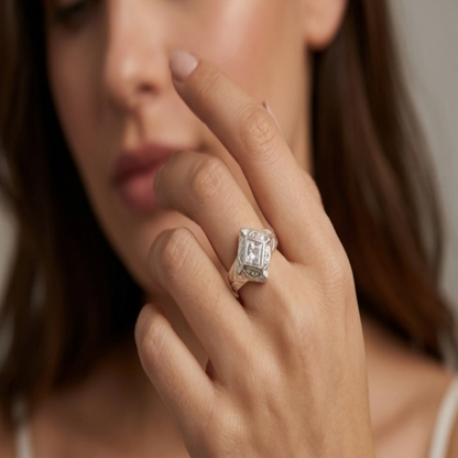 DIVYORO CITRINE TEAR DROP RING