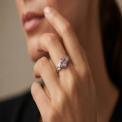DIVYORO CRIMSON BLOOM RING