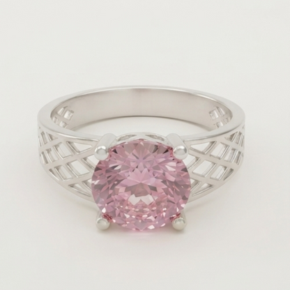 DIVYORO PINK SOLITAIRE RING
