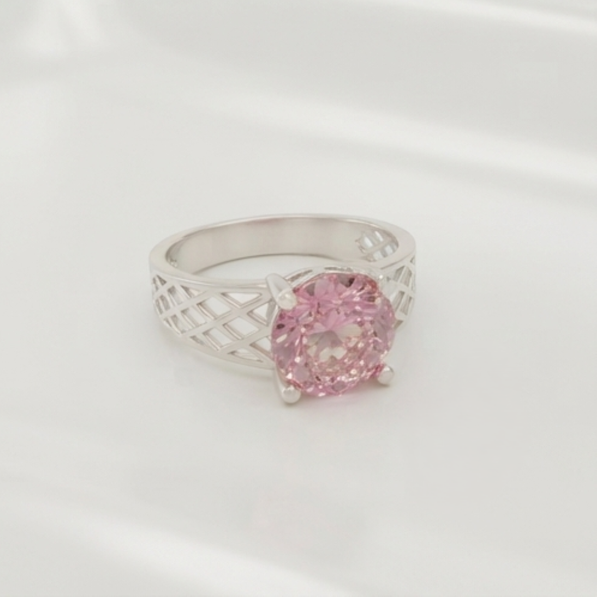 DIVYORO PINK SOLITAIRE RING