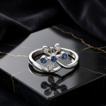 DIVYORO SAPPHIRE BLOOM RING