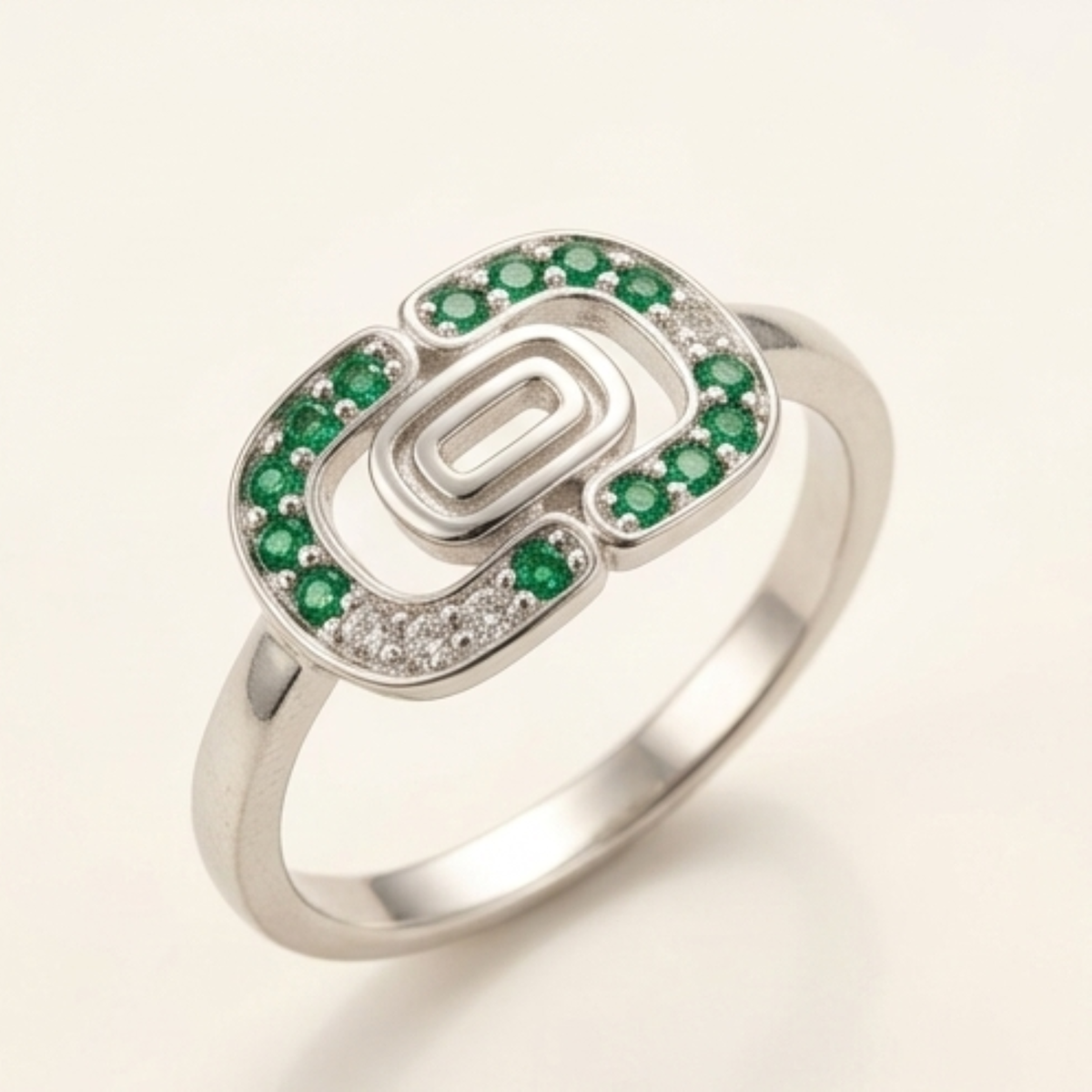 DIVYORO EMERALD DECO RING