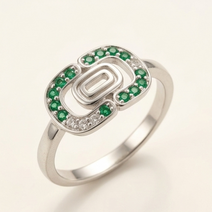 DIVYORO EMERALD DECO RING