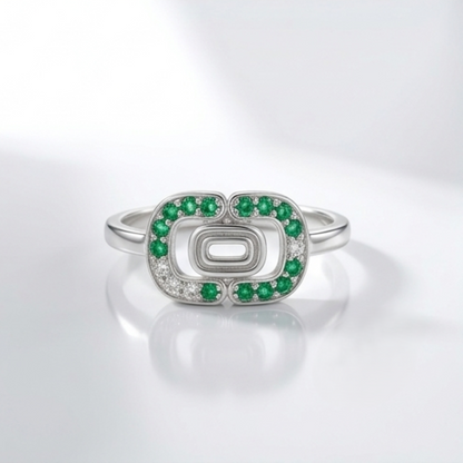 DIVYORO EMERALD DECO RING