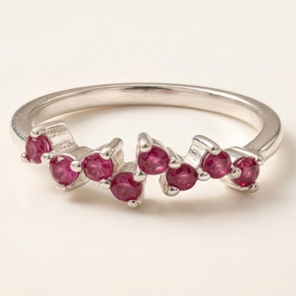 DIVYORO PINK SAPPHIRE CLUSTER RING