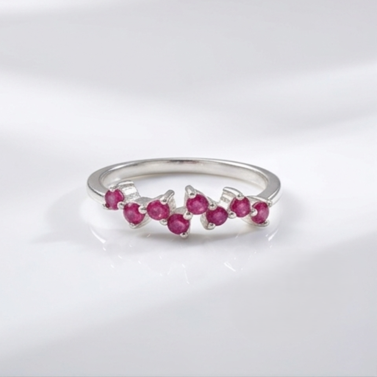 DIVYORO PINK SAPPHIRE CLUSTER RING