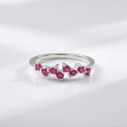 DIVYORO PINK SAPPHIRE CLUSTER RING