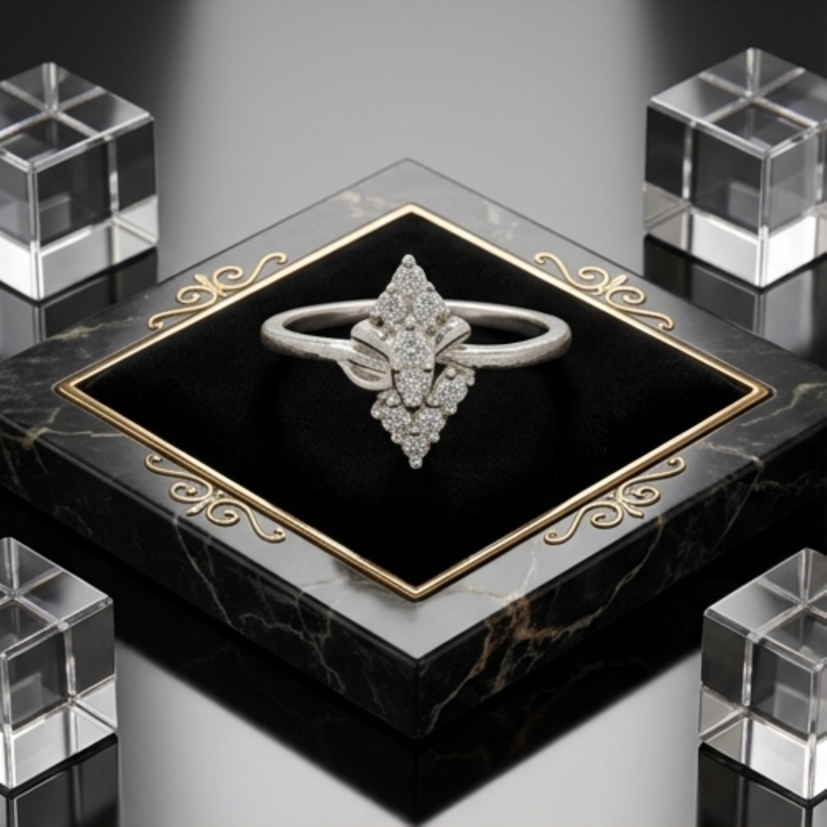 DIVYORO BRILLIANCE CLUSTER RING