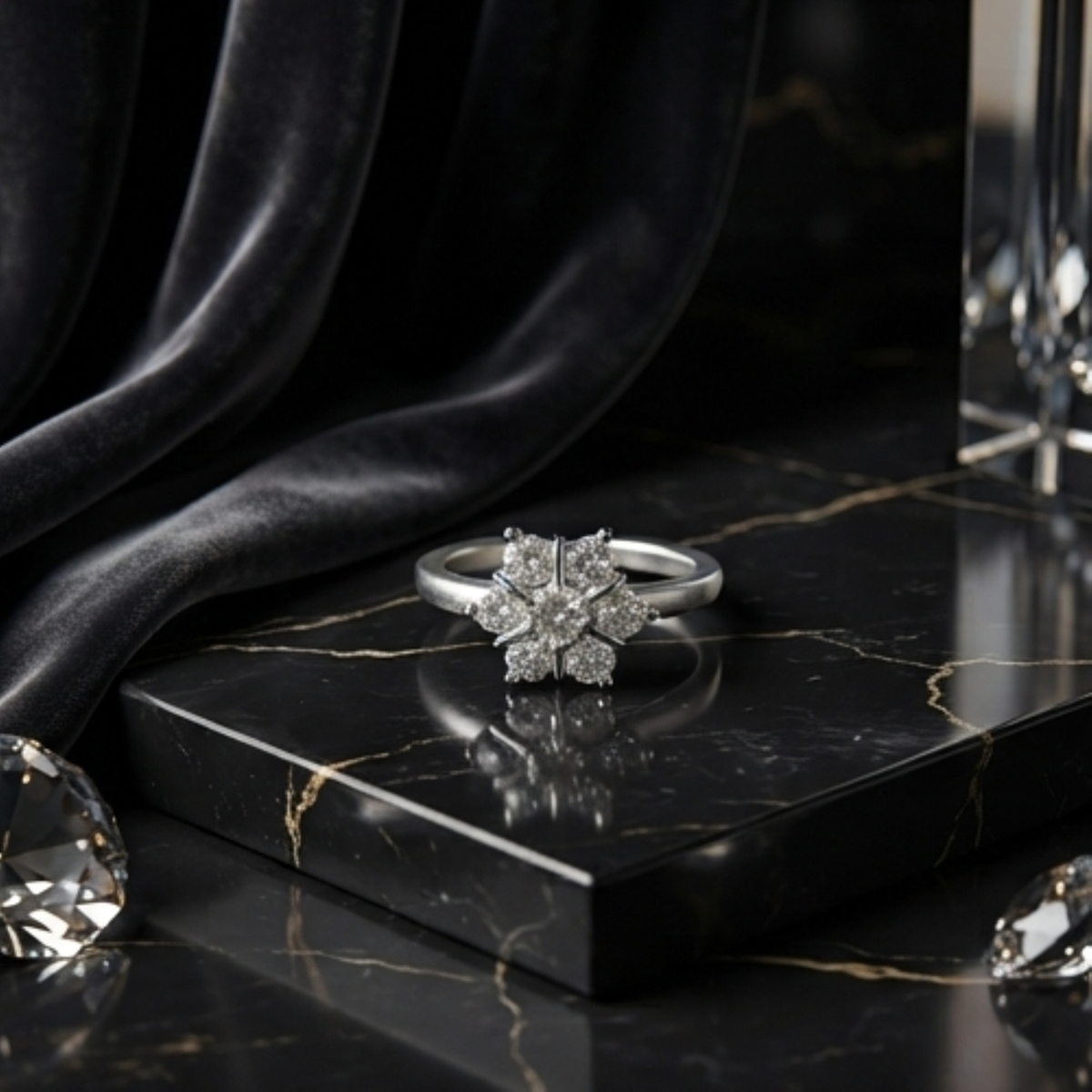 DIVYORO PETAL BLOOM RING