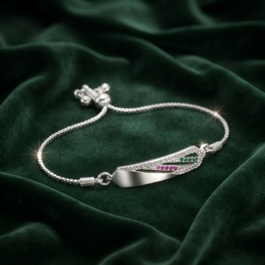DIVYORO SERAPHINA GEMSTONE BAR BRACELET