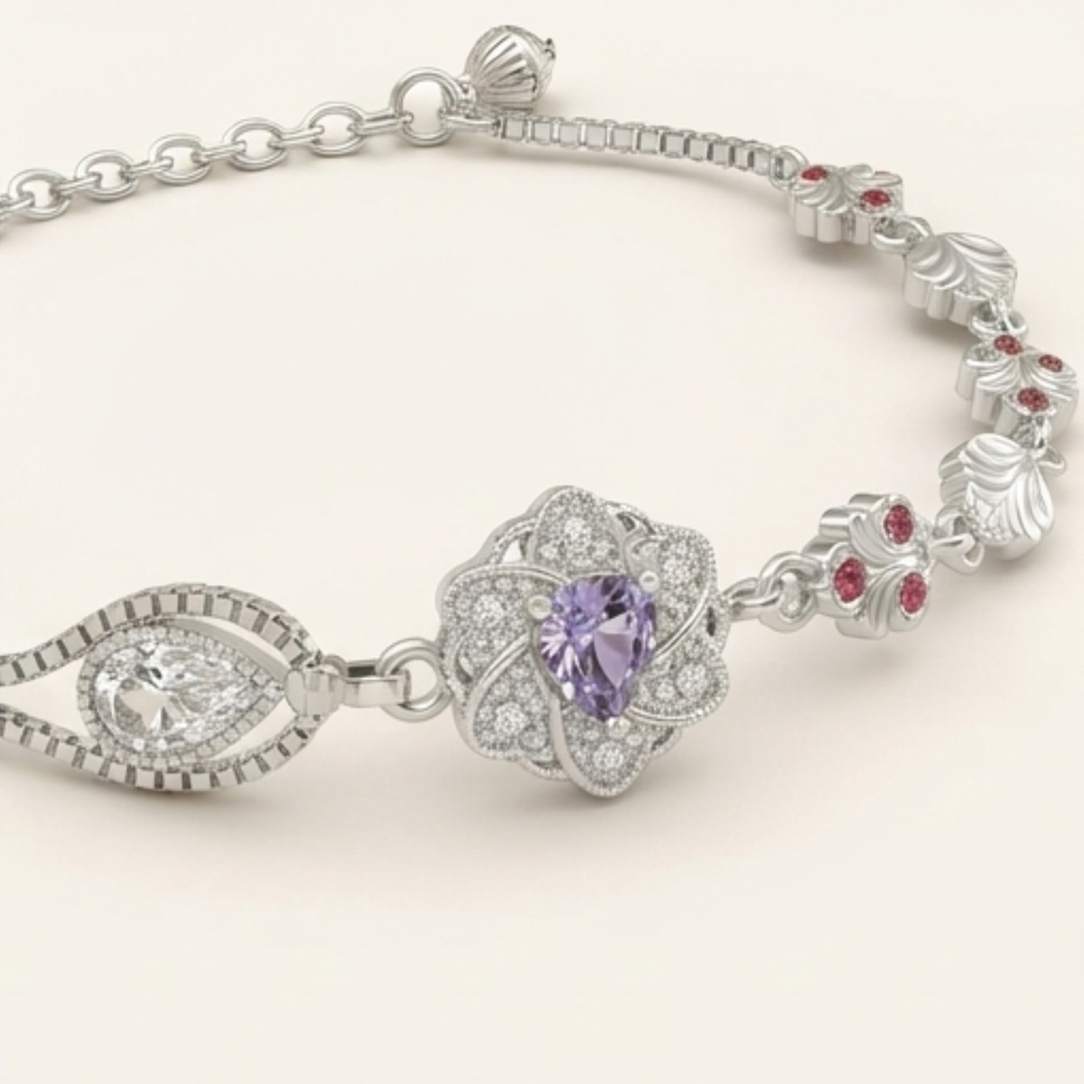 DIVYORO INFINITE LOVE SILVER BRACELET