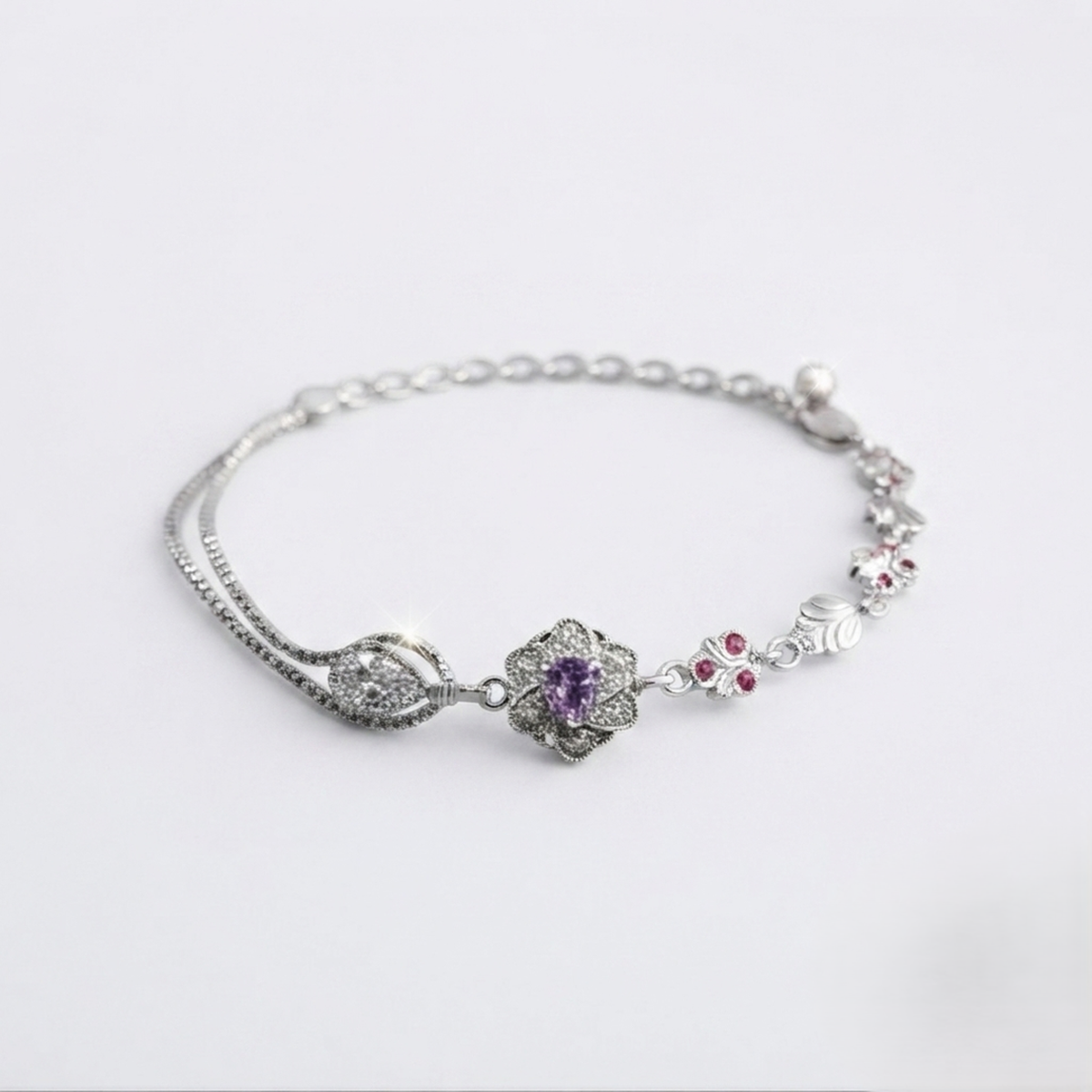 DIVYORO INFINITE LOVE SILVER BRACELET