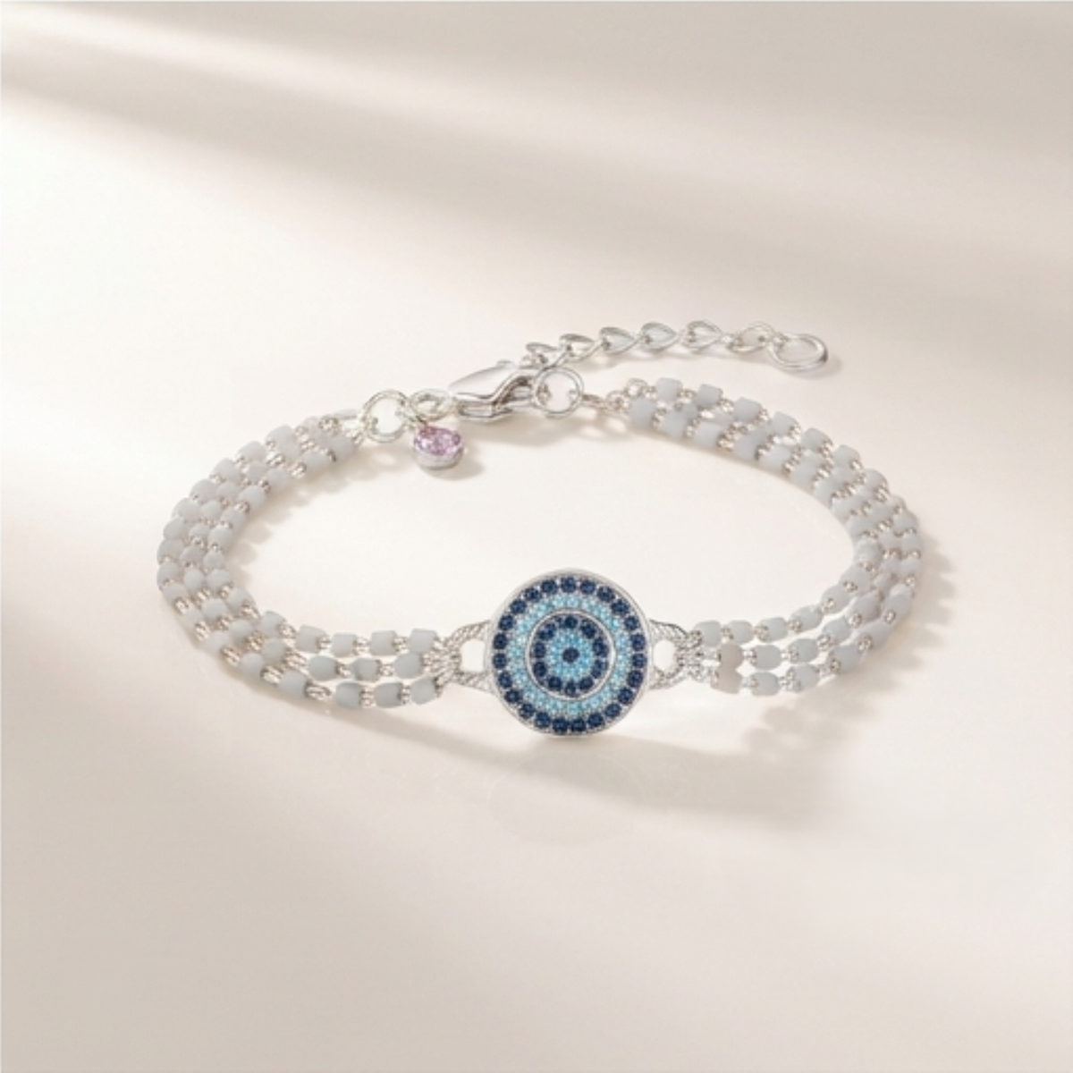 DIVYORO AZURE NAZAR MULTI-STRAND BRACELET