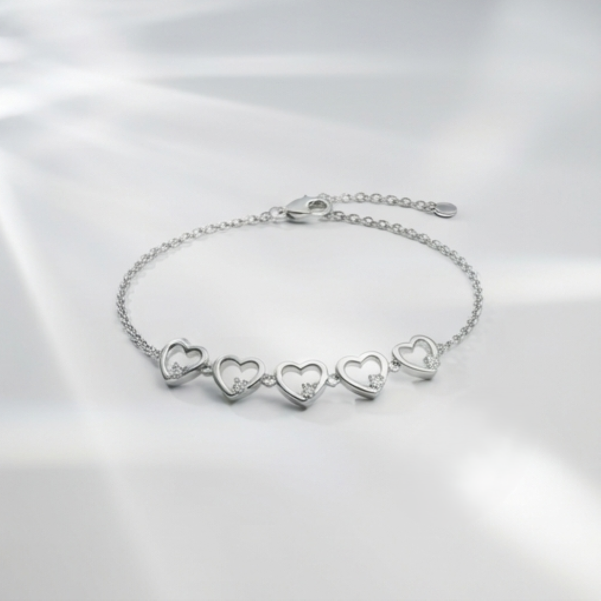 DIVYORO SWEETHEART SPARKLE LINKED BRACELET