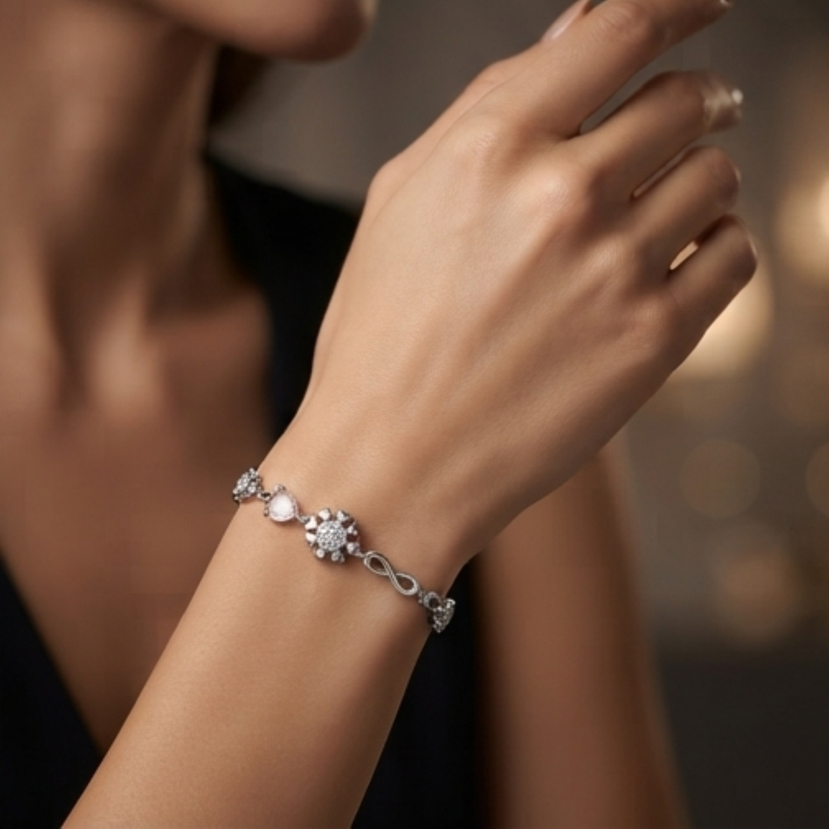 DIVYORO SWEETHEART SOLAR INFINITY BRACELET