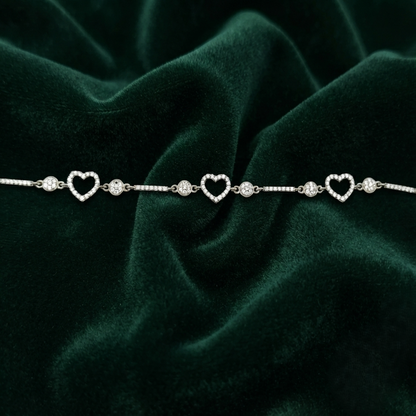 DIVYORO TRINITY HEART INFINITY BAR BRACELET
