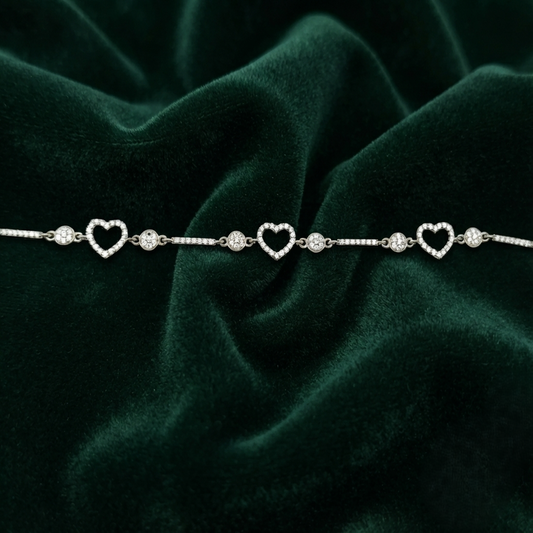 DIVYORO TRINITY HEART INFINITY BAR BRACELET