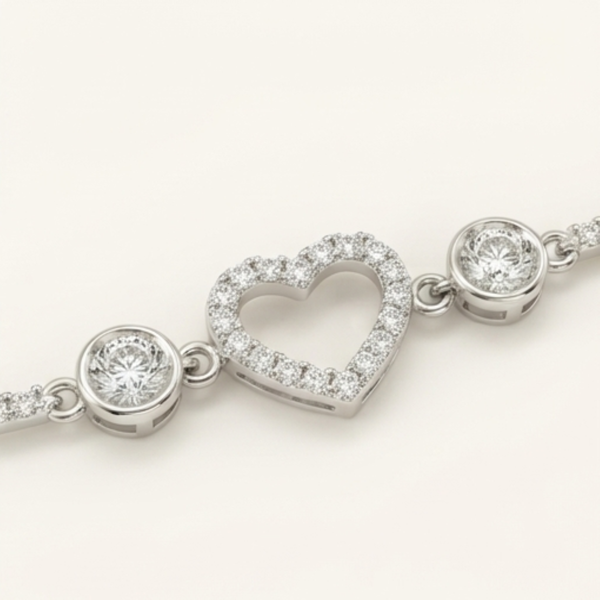 DIVYORO TRINITY HEART INFINITY BAR BRACELET