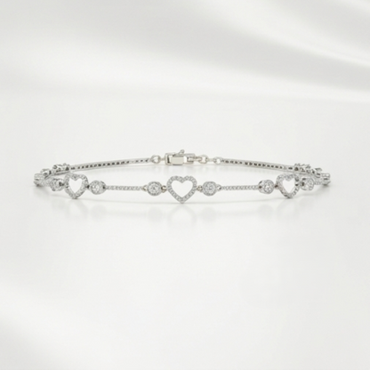 DIVYORO TRINITY HEART INFINITY BAR BRACELET