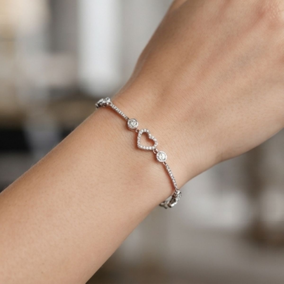 DIVYORO TRINITY HEART INFINITY BAR BRACELET