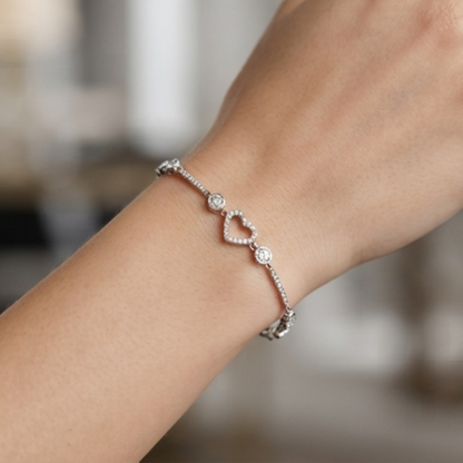 DIVYORO TRINITY HEART INFINITY BAR BRACELET