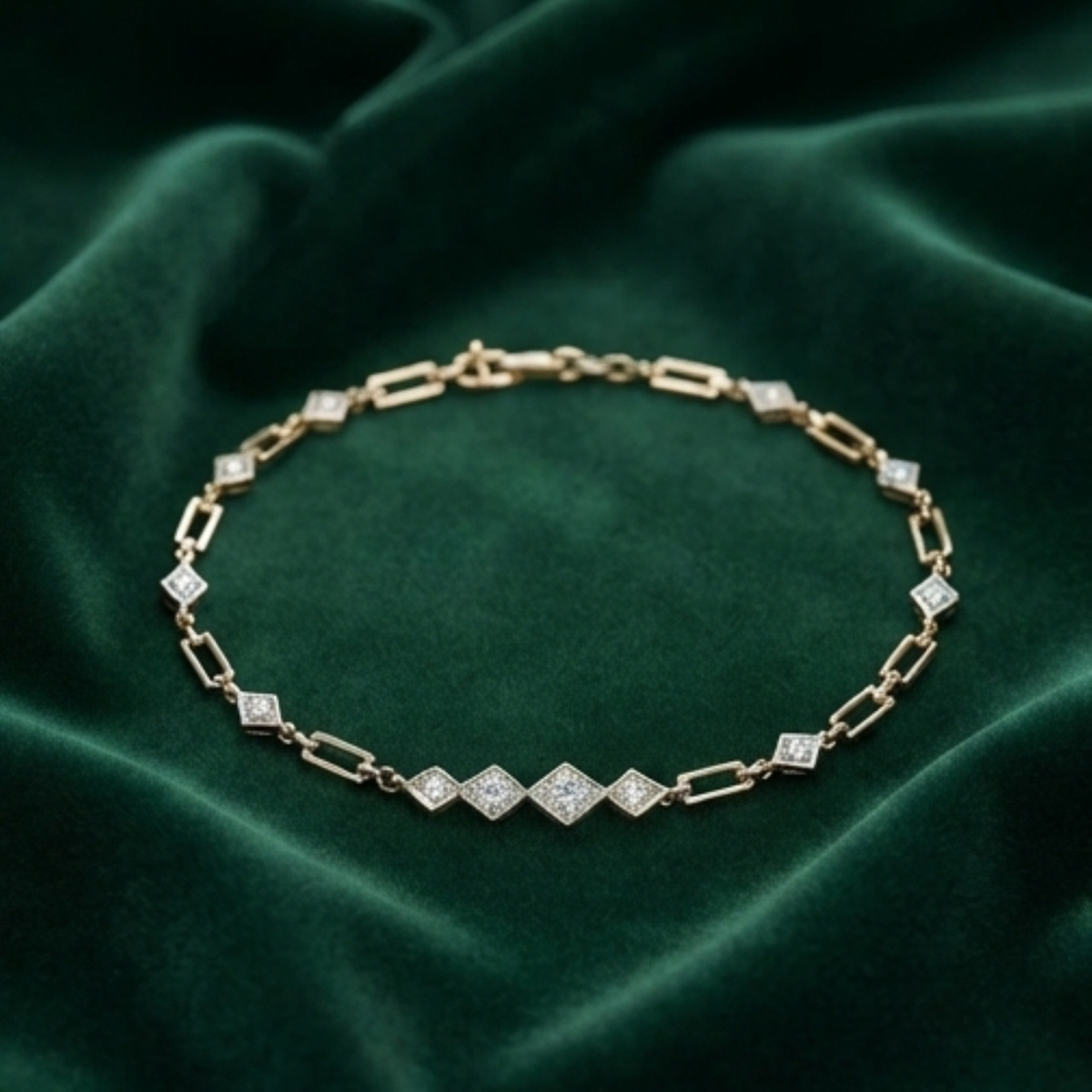 DIVYORO MINIMALIST PRISM SPARKLE SILVER BRACELET