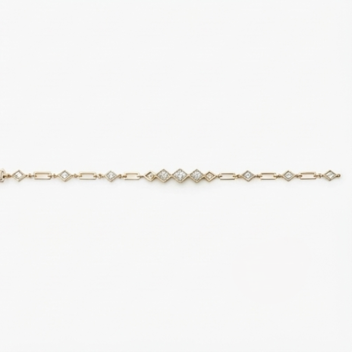 DIVYORO MINIMALIST PRISM SPARKLE SILVER BRACELET