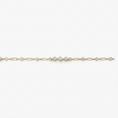 DIVYORO MINIMALIST PRISM SPARKLE SILVER BRACELET