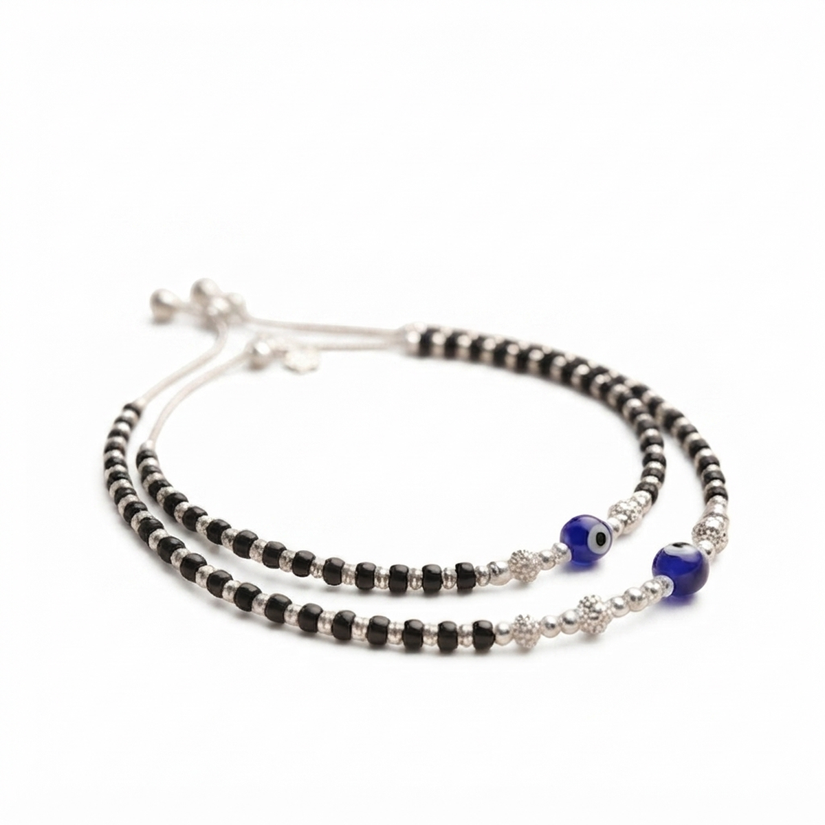 DIVYORO PROTECTION BLACK BEAD ANKLET