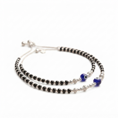 DIVYORO PROTECTION BLACK BEAD ANKLET