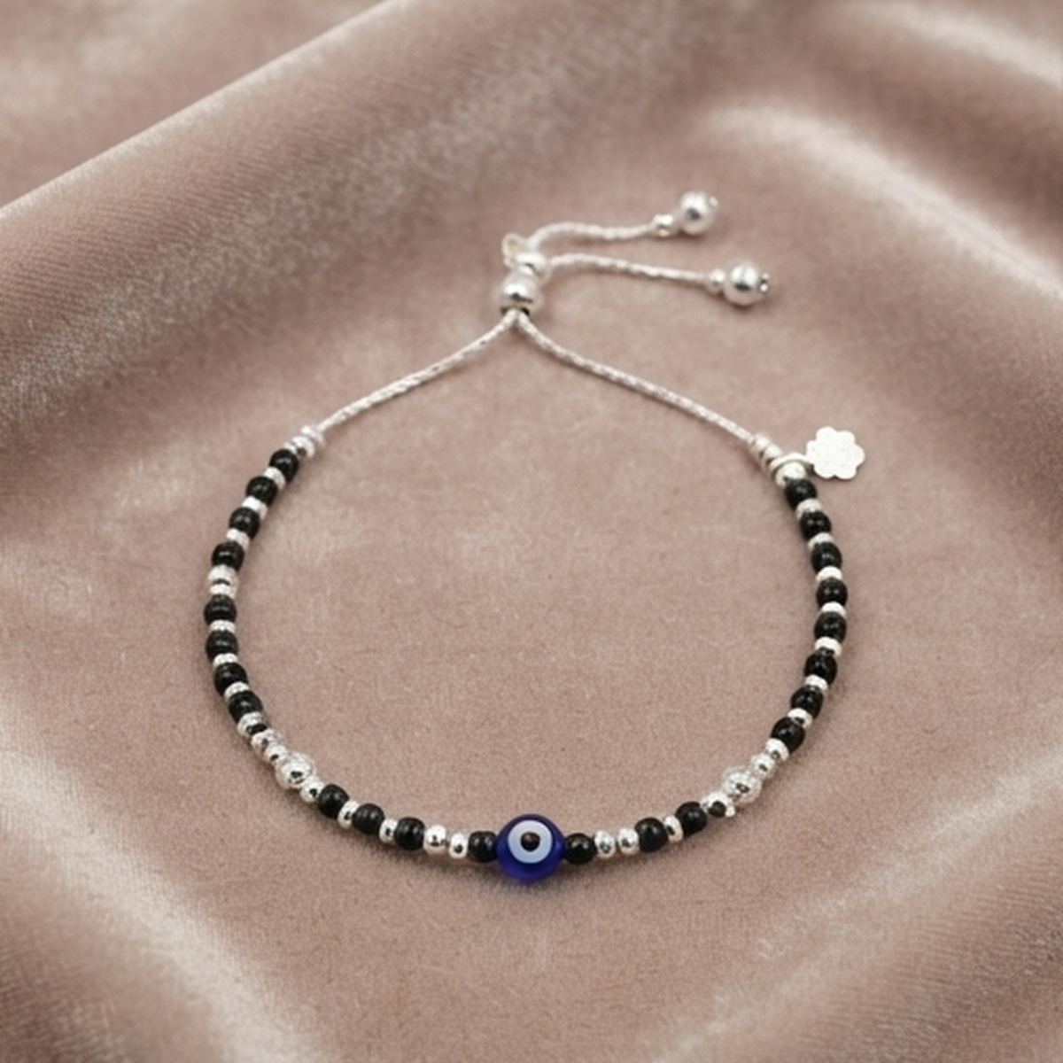 DIVYORO MIDNIGHT BEAD ANKLET