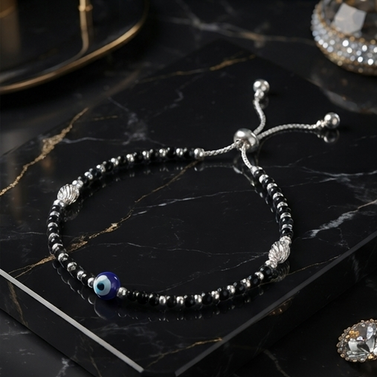 DIVYORO ANTI TARNISH EVIL EYE PROTECTION ANKLET