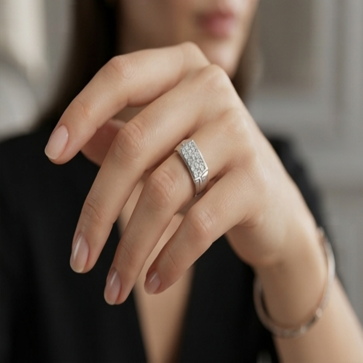 DIVYORO SILVER BRILLIANCE RING
