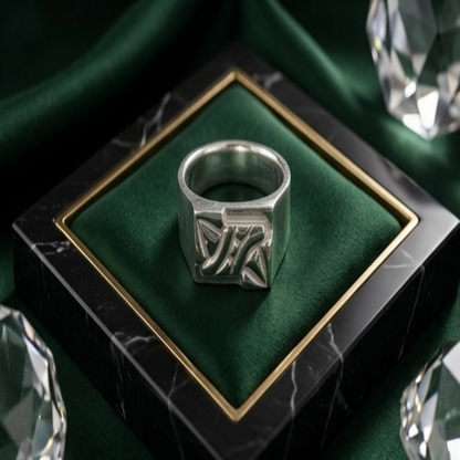 DIVYORO MINIMALIST CREST RING